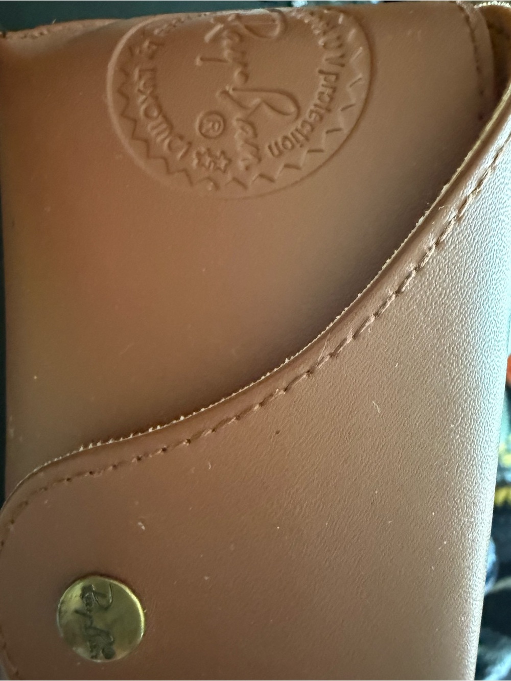 Ray-Ban Brown Gold Accent Round Sunglasses - Picture 2 of 5